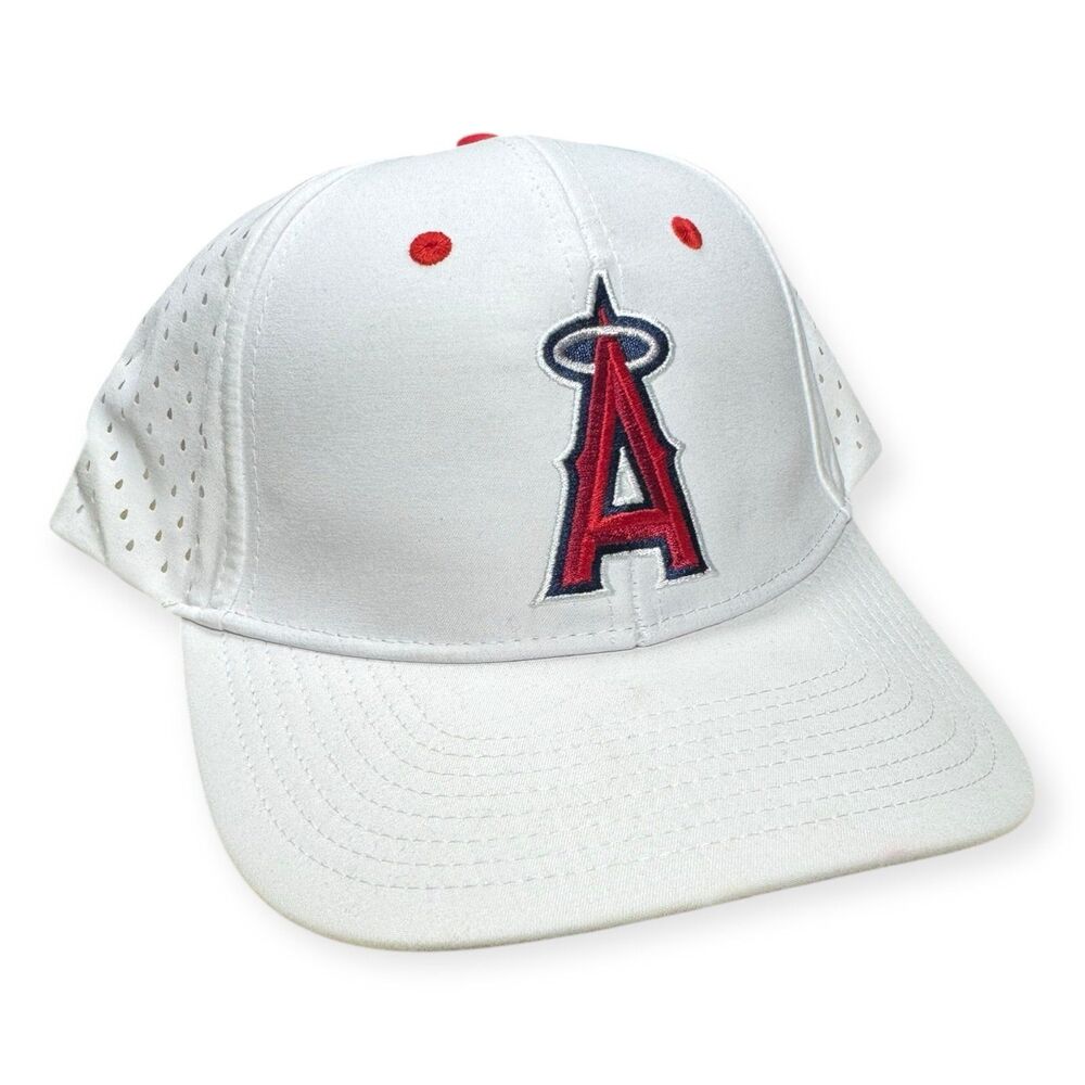 Nitto Anaheim Angels White Hat Unisex Adult Adjustable‎ Performance Hat